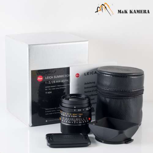 Leica Summicron-M 28mm/F2.0 ASPH Black Lens Yr.2002 Germany  P#86619
