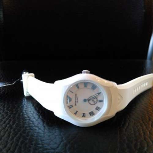 全新行貨 EMPORIO ARMANI Ceramic Quartz Watch 亞曼尼白陶瓷石英手錶