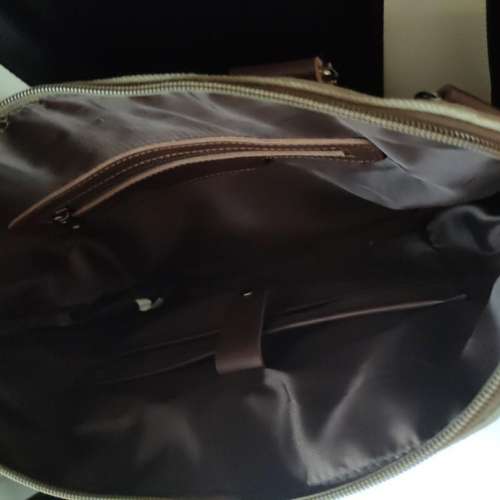 日糸多功能帆布有鎖男用手提袋