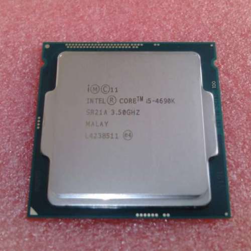 Intel® Core™ i5-4690K 處理器 6M 快取記憶體，最高 3.90 GHZ（連coolermaster 塔...