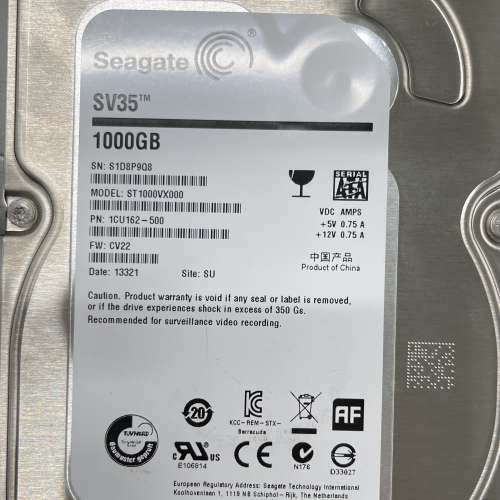 3.5” Seagate 1tb