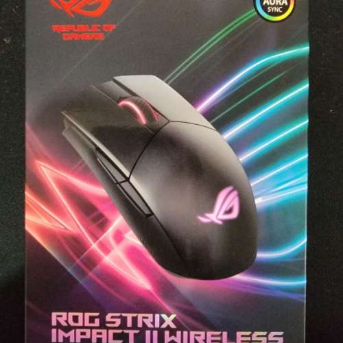 全新 ASUS ROG Strix Impact II Wireless RGB 無線遊戲滑鼠