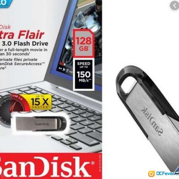 SanDisk Ultra Flair USB3.0 128GB Flash Drive
