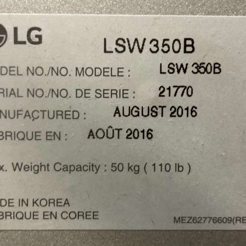原裝 LG 電視掛牆架 LSW350B Tilting Ez Slim Wall Mount (Bracket) 韓國製造 二手或全新其它