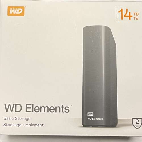 全新未開 WD 14TB Elements Desktop Hard Drive HDD, USB 3.0