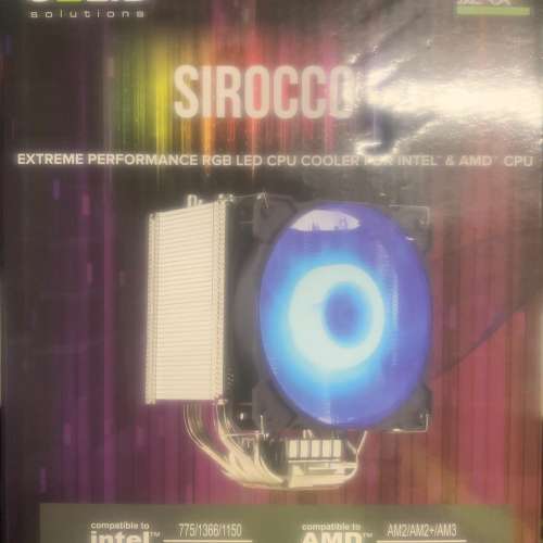 GELID Solutions SIROCCO RGB CPU Cooler 颶風 散熱器 風冷 塔散 全新
