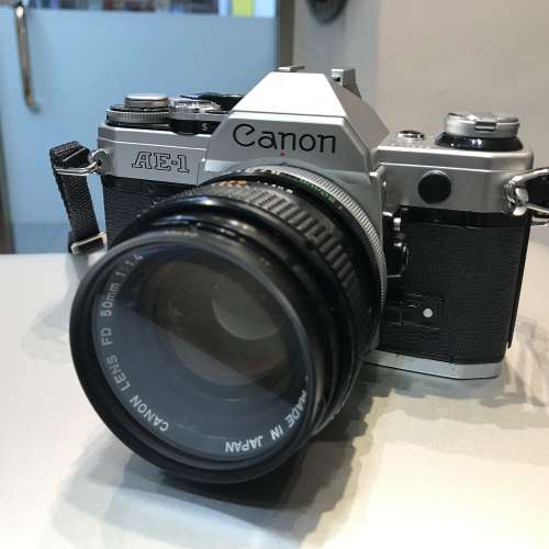 Canon AE-1 with FD 50mm F1.4 S.S.C. Lens and UV Filter