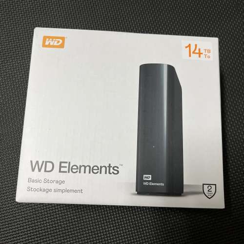 全新Western Digital WD Elements 14TB 外置硬碟