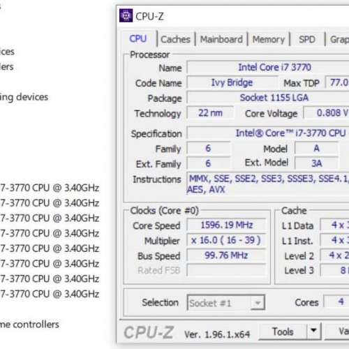 i7-3770 Processor ,turbo 3.9GHz  4 核8 執行緒