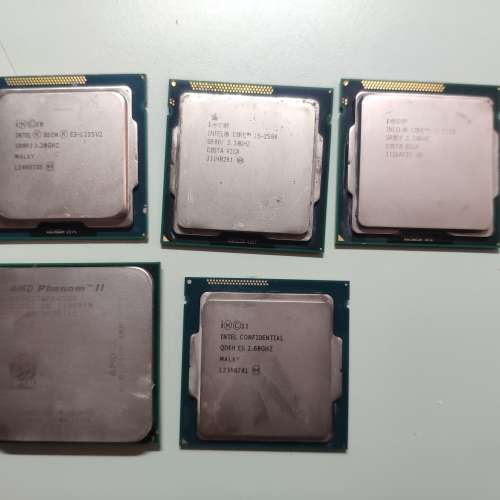 Intel i5 2500 e3-1225v2 QDEH, AMD x4 960T, intel散熱器
