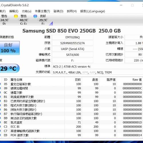 Samsung SSD 850 EVO 250 GB 連外置 USB 3 硬盤盒