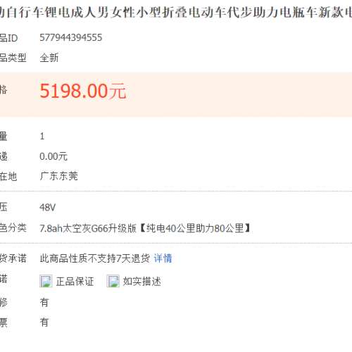 G66 可折疊 20吋大輪 隱藏式電池 電動單車 95%新