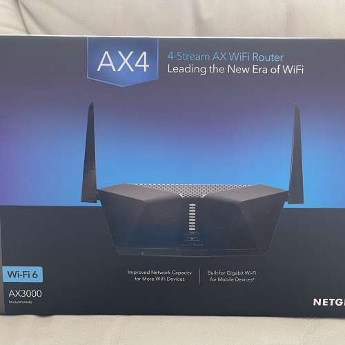 放95% 新 Netgear RAX40 AX3000 Nighthawk AX4 雙頻 WiFi 6 無線路由器 $500