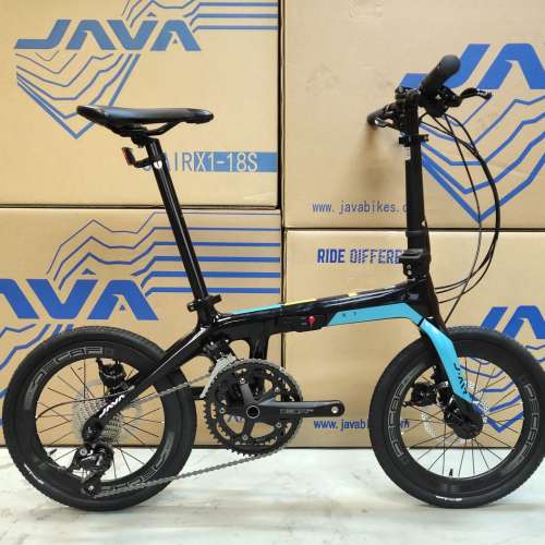 《免費送貨+送頭盔》JAVA X1-18S - 18速 16吋 碳纖 摺疊單車＊油壓碟剎、啤令轆＊