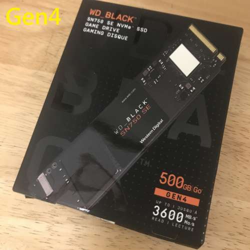 全新原封 PS5適用 WD SN750 SE 500GB Gen4x4 M.2 Nvme SSD 入門之選!!