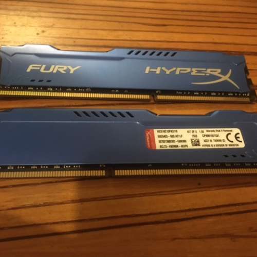 Kingston HyperX FURY DDR3 PC3-1600MHz CL10 Blue Dual Channel Kit (2x8GB)=16GB