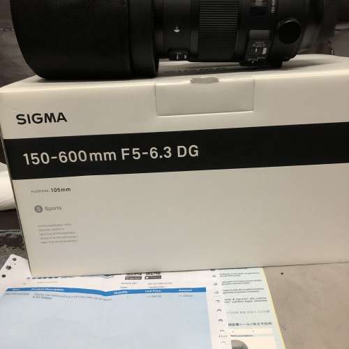 超平 極新淨 全套有盒行貨長保用 Sigma 150-600 150-600mm Sport Nikon Mount