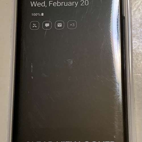 Samsung Galaxy S10+ 原裝全透視感應皮套黑色 全新未開
