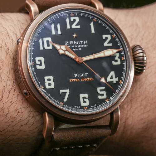 型仔飛行銅錶ZENITH BRONZE PILOT TYPE 20 EXTRA SPECIAL，全套有保用有單，新淨***...