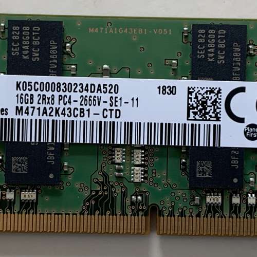 Samsung DDR4 2666 16GB notebook Ram SODIMM