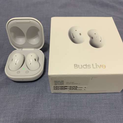 99%新 Samsung Galaxy buds live 白色耳機