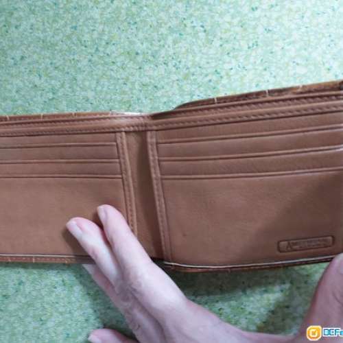 全新 Ameriean living 真皮啡色銀包