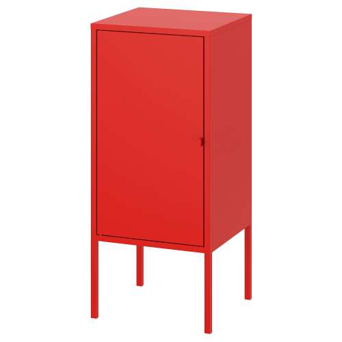 (85%新) IKEA LIXHULT 貯物櫃, 金屬/紅色藍色各1