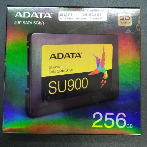 全新未拆盒 ADATA SU900 2.5" 256gb ATA 6Gb/s  SSD(mlc)