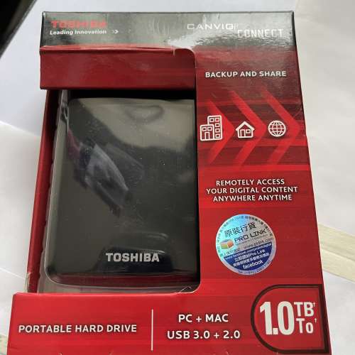 Toshiba Canvio 1TB 2.5’ 外置硬碟