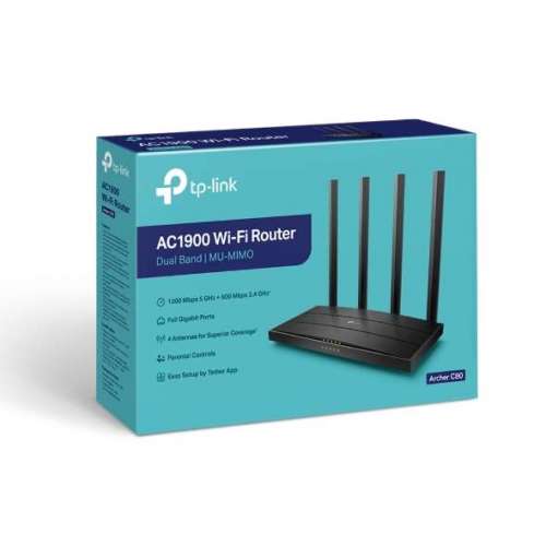 全新 原盒 行貨 TP-Link Archer C80 - AC1900 無線 MU-MIMO Wi-Fi 路由器