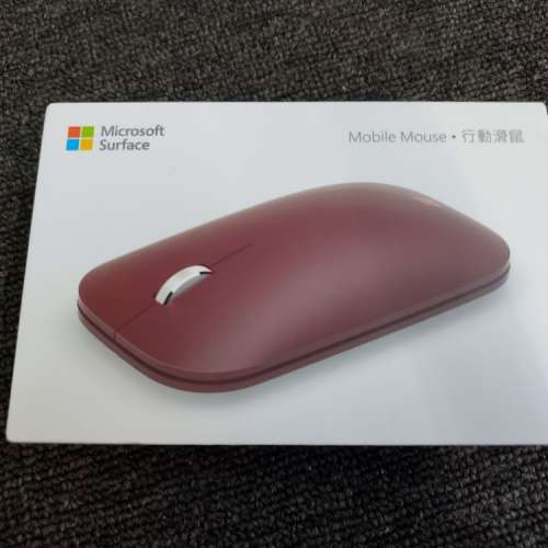 全新 微軟 Microsoft Surface Bluetooth Mouse 洒紅色