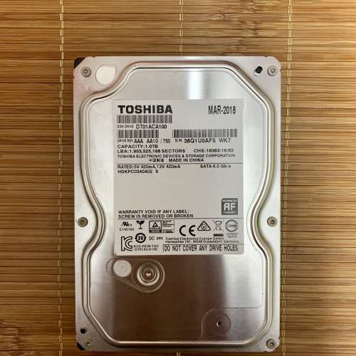 Toshiba 3.5” 1TB HDD
