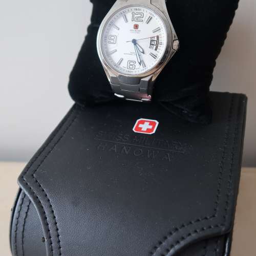 SWISS MILITARY HANOWA Men’s Watch 經典絕版收藏 瑞士男士腕錶 軍錶 手錶 鋼錶 石...