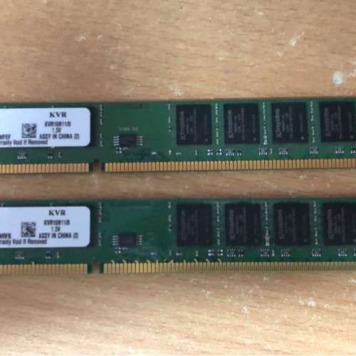 Kingston 矮身8GB x 2 DDR3 16001.5V RAM 行1對 16GB