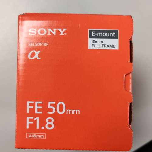 Sony E-mount FE 50MM F1.8 SEL50F18F鏡頭