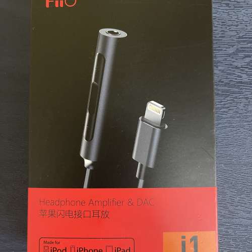 全新 Fiio i1 iPhone iPad Lightning DAC 解碼耳放 耳擴 3.5mm  耳機轉接線 免提有...