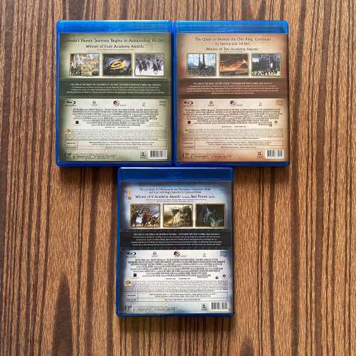 魔戒三部曲 3套齊全港行藍光Blu-Ray (只睇1次)