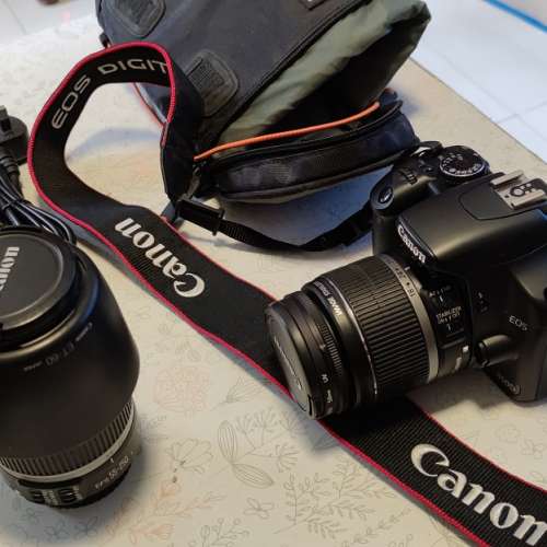 Canon 450D with18-55mm kit lens + 55-250mm