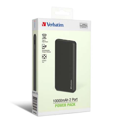 Verbatim 10000mAh Power Bank 2.4A output 尿袋