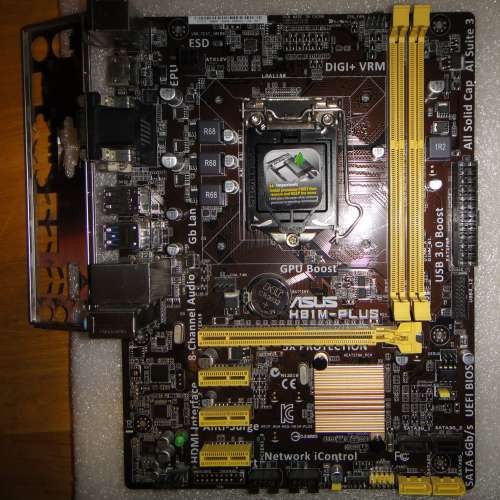 ASUS H81M PLUS 主版 Socket 1150 支援四代CPU