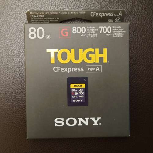 全新未開封Sony TOUGH系列 80GB CFexpress Type A 超高速記憶卡！