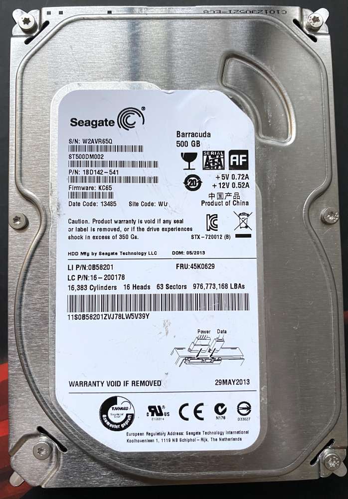 Seagate 500GB 3.5寸HDD ST500DM002 使用約2638小時- DCFever.com