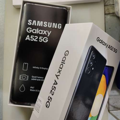 Samsung A52 5G 8+256GB 99.9%New  黑色 香港行貨