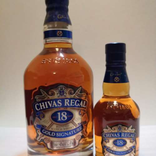 Chivas Regal 18 years whisky, 2 bottles with 75cl and 20cl package $580