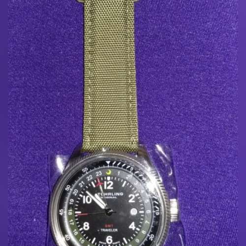 Stuhrling 端士GMT石英軍錶 （全新）