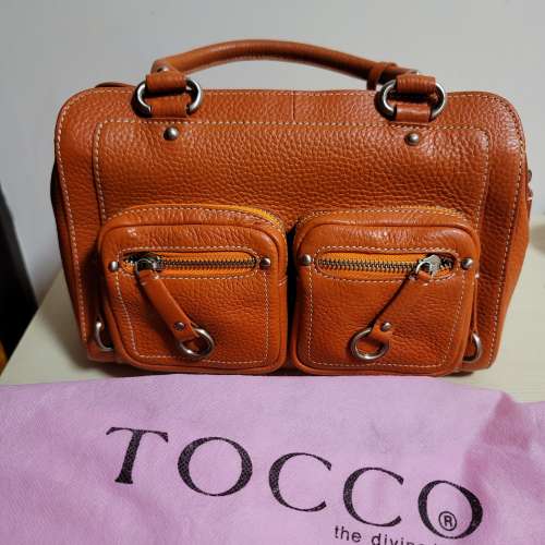 Orange Tocco bag 橙色意大利製型格皮包