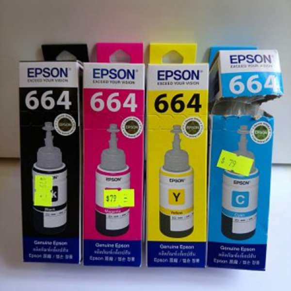 全新 EPSON 664 原廠盒裝墨水