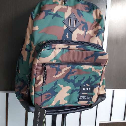 限量版Jansport X HUF Backpack 背囊,型仔迷彩,防水實用,全新一樣grogory arcteryx...