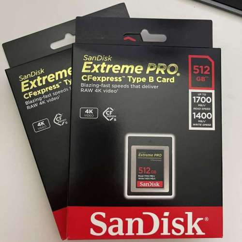 全新 Sandisk Extreme Pro CFexpress Card Type-B 512GB