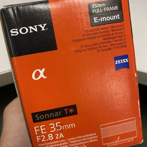 Sony Sonnar T* FE 35mm F2.8 ZA SEL35F28Z 35 2.8 A72 A73 A74 A7c A7ii A7iii A7